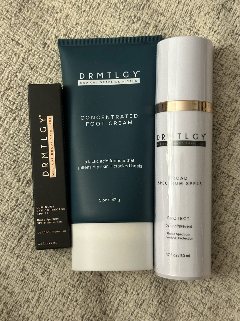 DRMTLGY Concentrated Foot Cream & Broad Spectrum SPF45 Protect bundle
